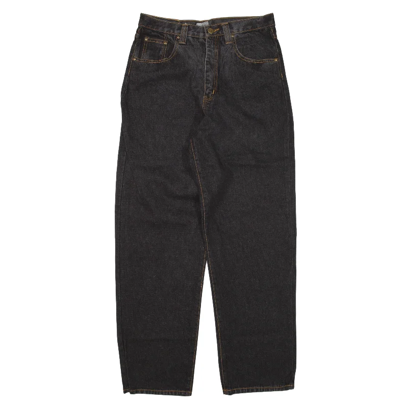 TIME Jeans Grey Denim Regular Straight Womens W30 L31 Classic Button Fly Jeans