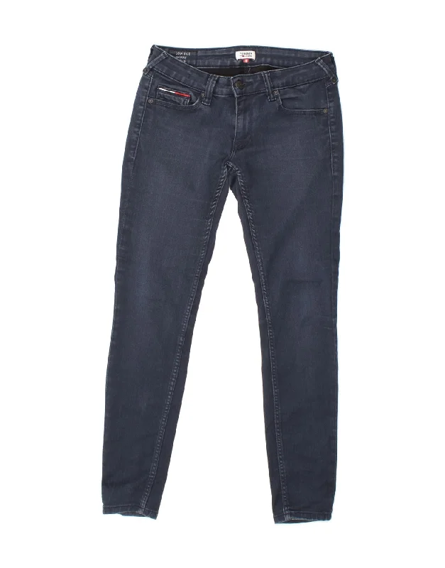 TOMMY HILFIGER Womens Sophie Low Waist Skinny Jeans W29 L32 Navy Blue Trendy Flared Leg Jeans TOMMY HILFIGER Womens Sophie Low Waist Skinny Jeans W29 L32 Navy Blue Trendy Flared Leg Jeans