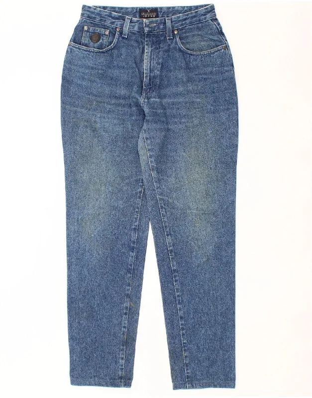 TRUSSARDI Womens Straight Jeans W29 L30  Blue Cotton Comfortable Zip-Fly Denim Jeans