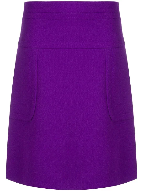 panelled high waist A-line skirt lace skirt intricate