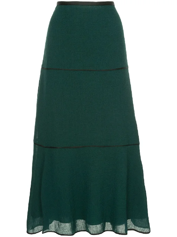 high-waisted skirt linen skirt natural