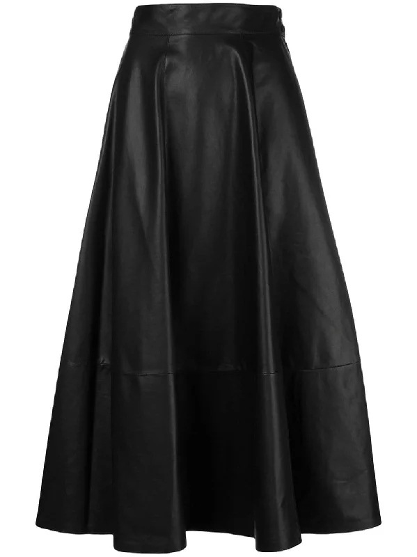 high waisted full skirt cotton skirt soft