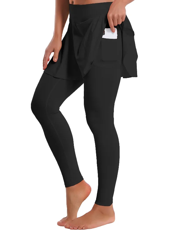 Athletic Tennis Golf Skort with Pocket Shorts black_Tall Size leather skirt durable