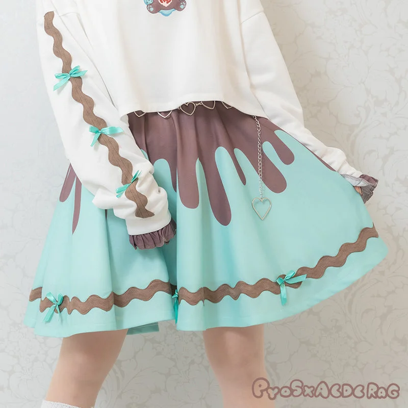 ACDC RAG x Pyos “Cherry Puppy” skirt velvet skirt luxurious