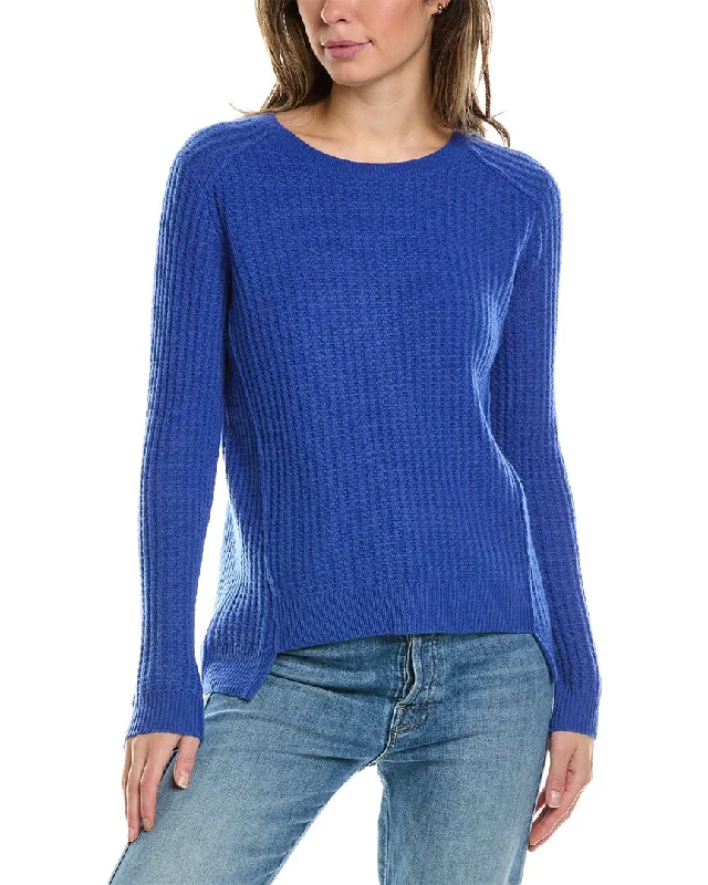 Alashan Cashmere Cuddled Up Thermal Cashmere Sweater Spandex Blend Rayon Blend Denim Blend