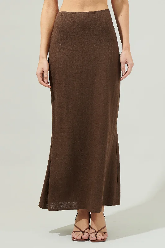 Alina Back Slit Maxi Skirt low waist skirt