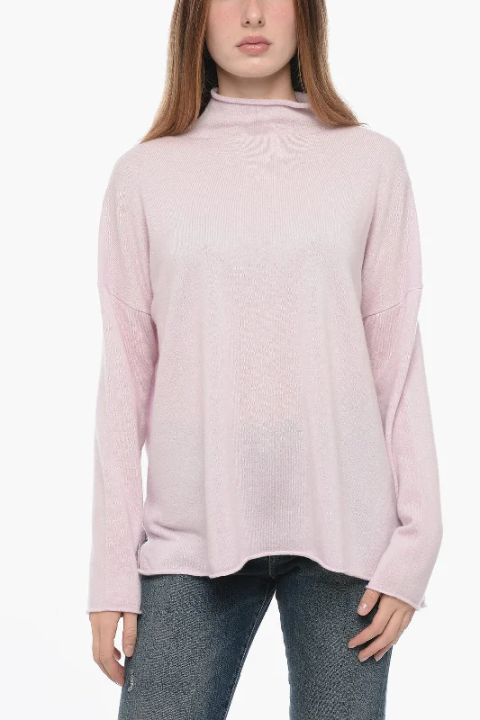 Allude Cashmere Turtleneck Sweater Collared Crew Neck Turtle Neck