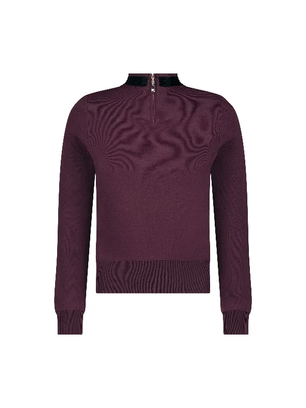 Alya Bow Sweater Iron Safe Non-Iron Wrinkle Free