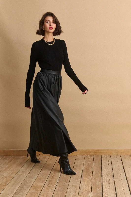 Angelina Skirt (Black) denim skirt stylish