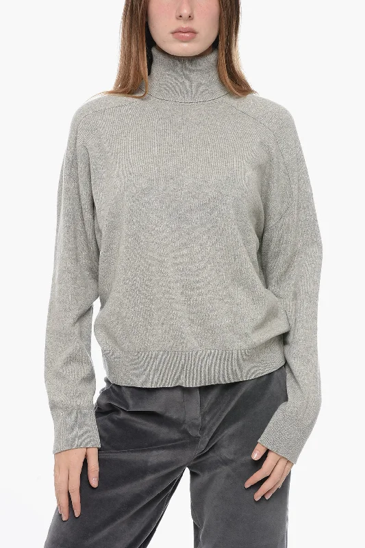 Armarium Cashmere DIMITRI Turtleneck Sweater Spandex Blend Rayon Blend Denim Blend