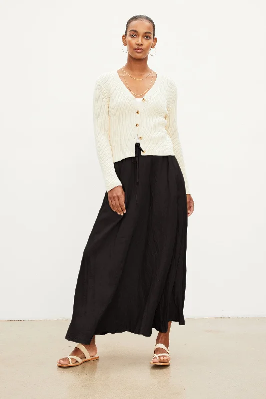 BAILEY LINEN MAXI SKIRT denim skirt stylish