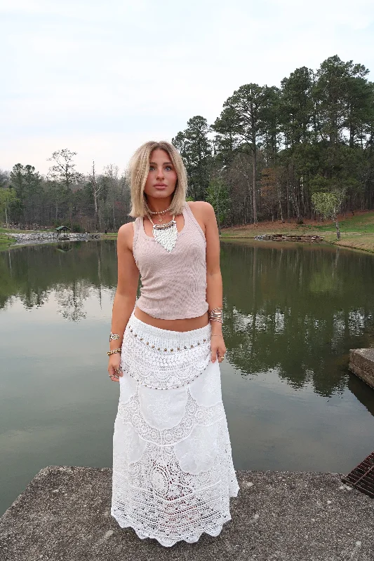 Belize Maxi Skirt velvet skirt plush