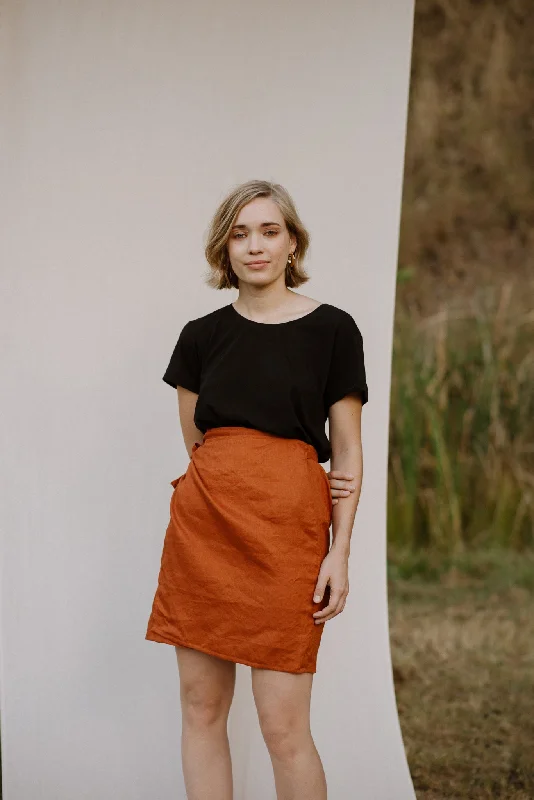 Common Stitch Bellbird Wrap Skirt spandex blend skirt
