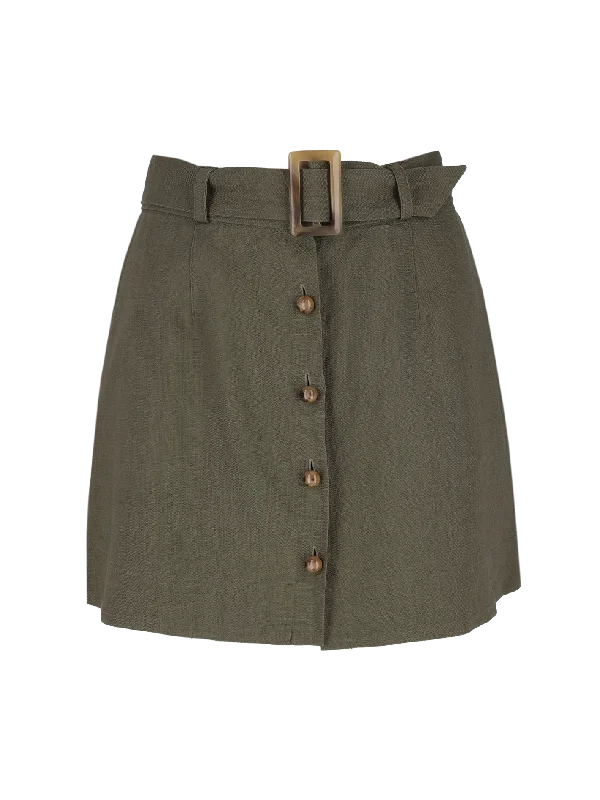belted linen mini skirt corduroy skirt cozy