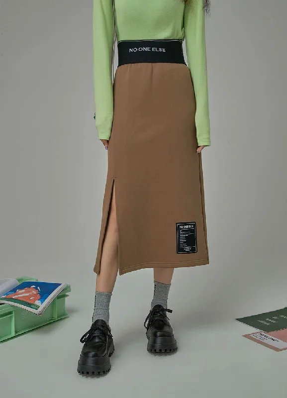 I Will Get What I Want Slit Skirt leather skirt bold