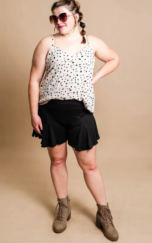 Black Ruffle Shorts aka Skorts - Final Sale* velvet skirt luxury