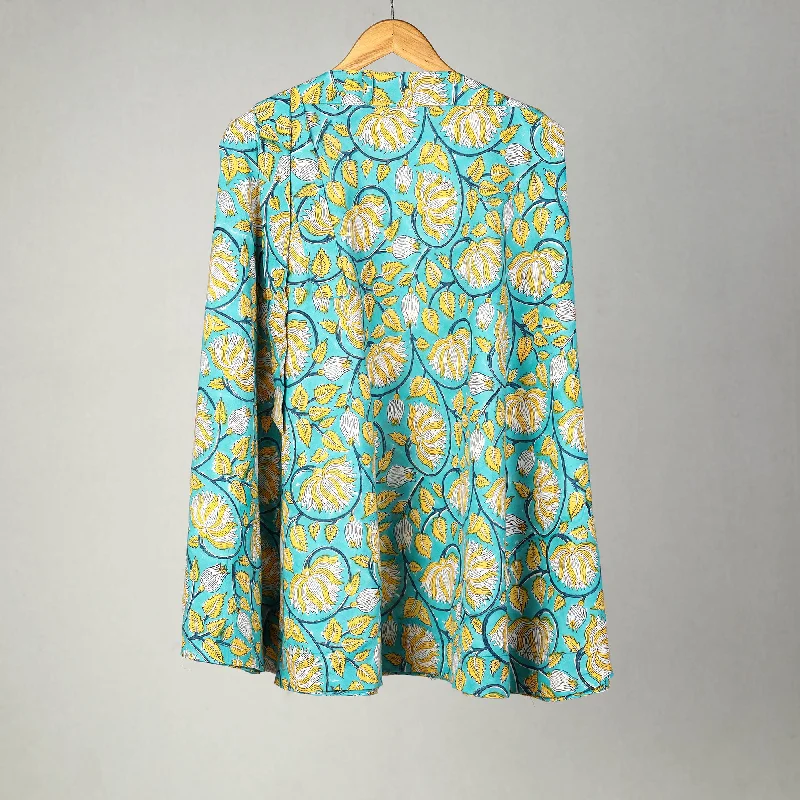 Green - Block Print Cotton Sanganeri Wrap Around Skirt 21 cashmere skirt fine