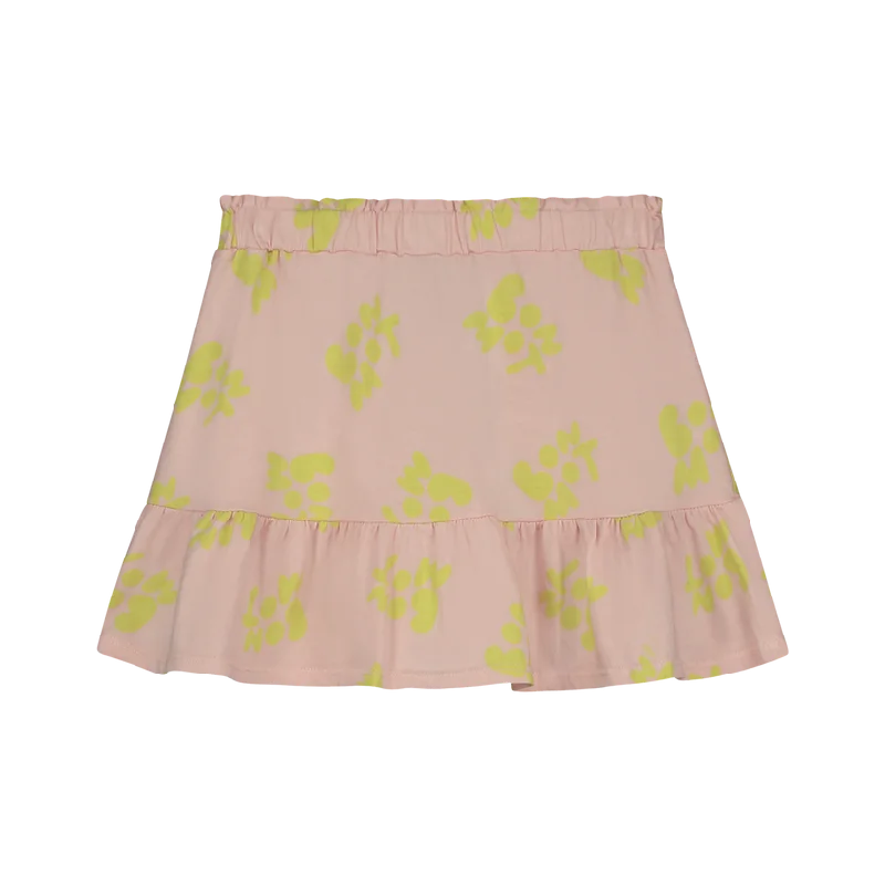 BONMOT LIGHT PINK LOGO PRINT SKIRT corduroy skirt cozy