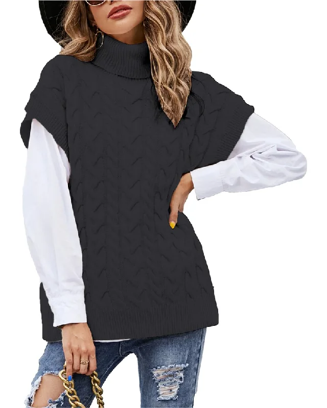 Cercei Studio Turtleneck Sweater Mesh Fabric Canvas Fabric Denim Fabric