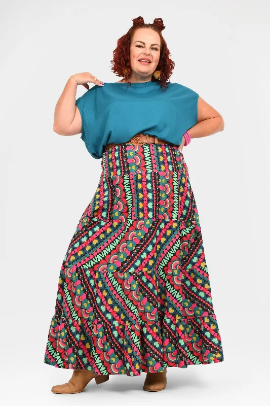 Claudia Maxi Skirt asymmetrical skirt cut