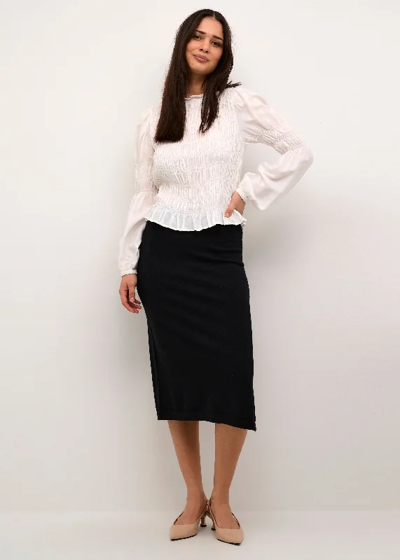 Dela Knit Pencil Skirt linen skirt natural