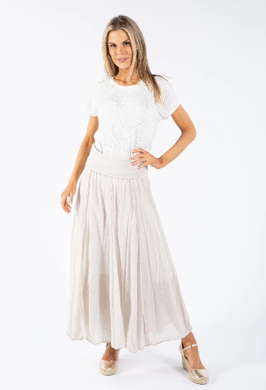 Elasticated Waist Maxi Skirt wrap skirt elegant