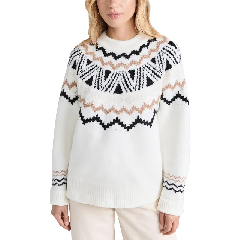 finnley Womens Crewneck Bishop Sleeve Pullover Sweater Handmade Hand-knitted Hand-woven