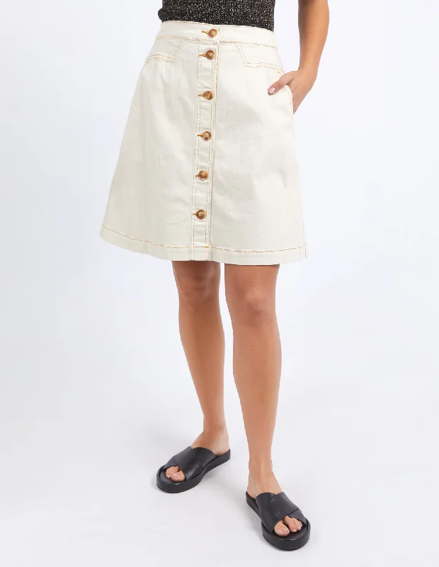 Foxwood Amanda Skirt - Ecru denim skirt fashionable