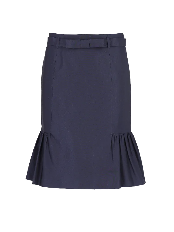 frilled pencil skirt slim fit skirt