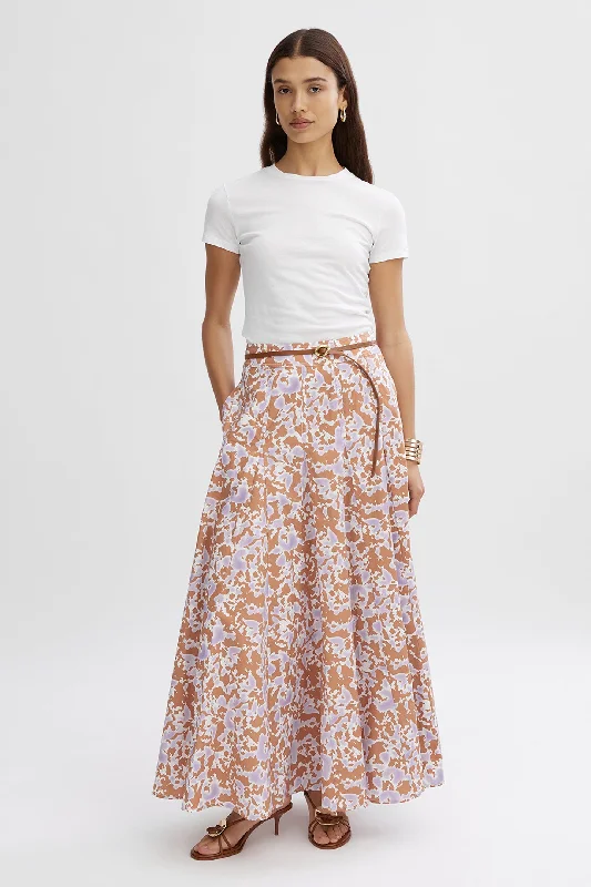 Irina Print Skirt zip skirt side