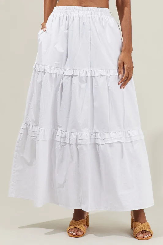Isabel Ruffle Maxi Skirt midi skirt versatile
