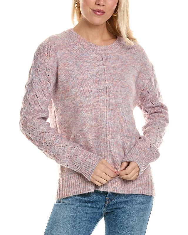 Joseph A. Diamond Stitched Sleeve Sweater Wool Fabric Cashmere Fabric Tweed Fabric