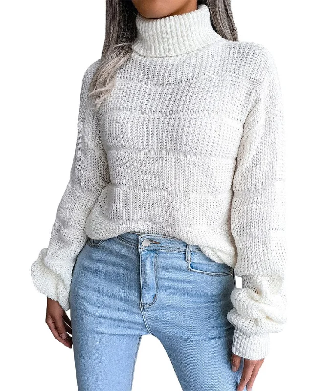 Lily Kim Turtleneck Sweater Terry Blend Velvet Blend Canvas Blend