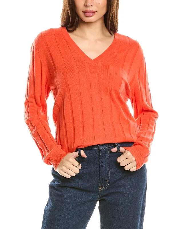 Malo Cashmere Wide Rib Wool & Cashmere-Blend Sweater Anti-Pilling Anti-Shrink Durable