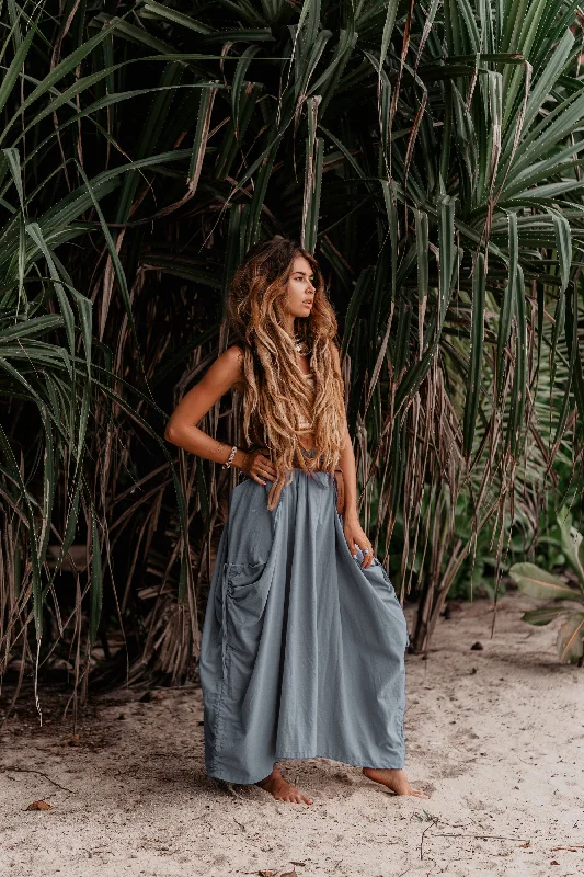 Maxi Skirt Alaina Grey chiffon skirt airy