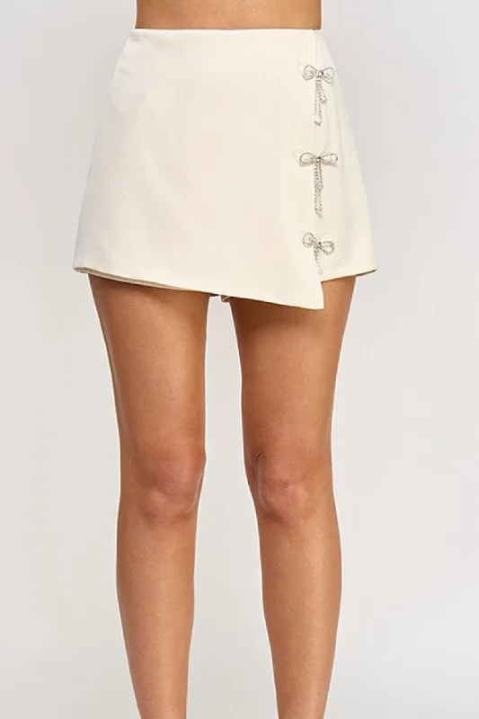 Bow in Ivory Skirt athletic skirt fit