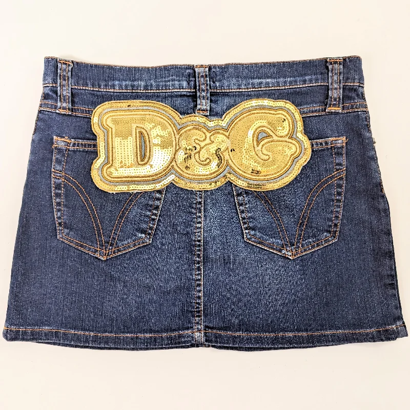 Dolce & Gabbana jeans miniskirt with rhinestones - M seamless skirt comfort