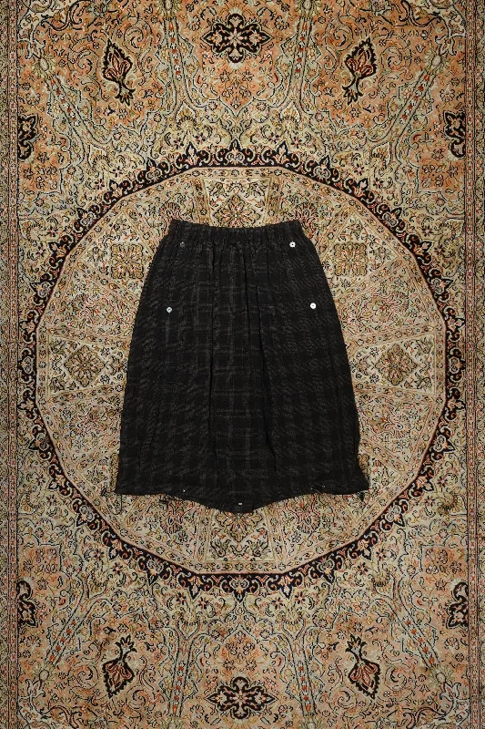Omar Afridi CIRCLE SKIRT (BROWN CHECK) a-line skirt cut