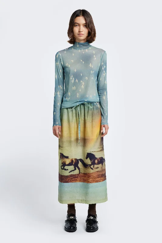 Outpost Skirt Cosmic Print breathable skirt fabric
