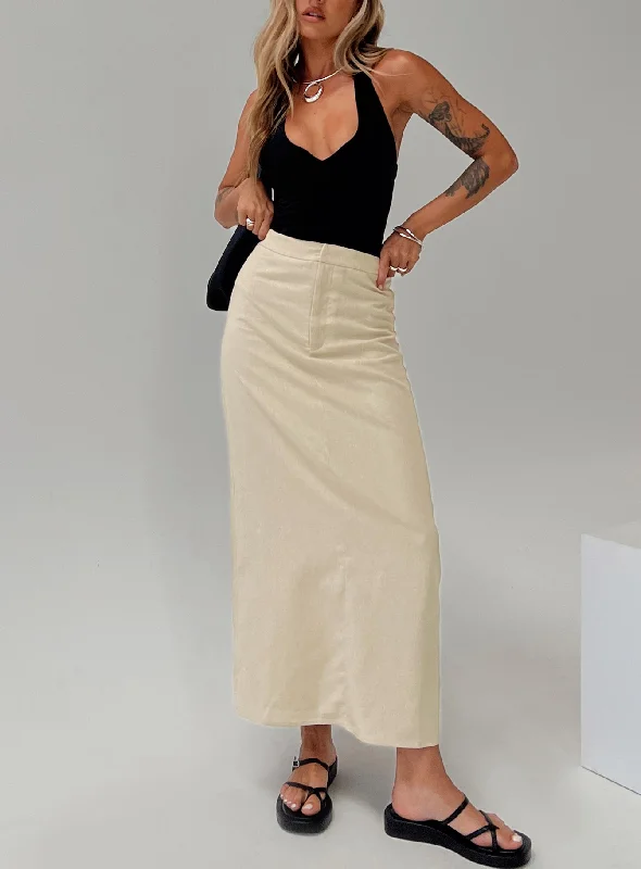 Romeria Maxi Skirt Beige tulle skirt dreamy