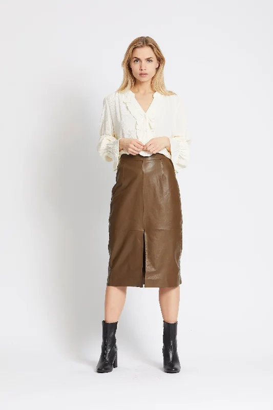 RUE DE FEMME Nuva Leather Skirt leather skirt sleek