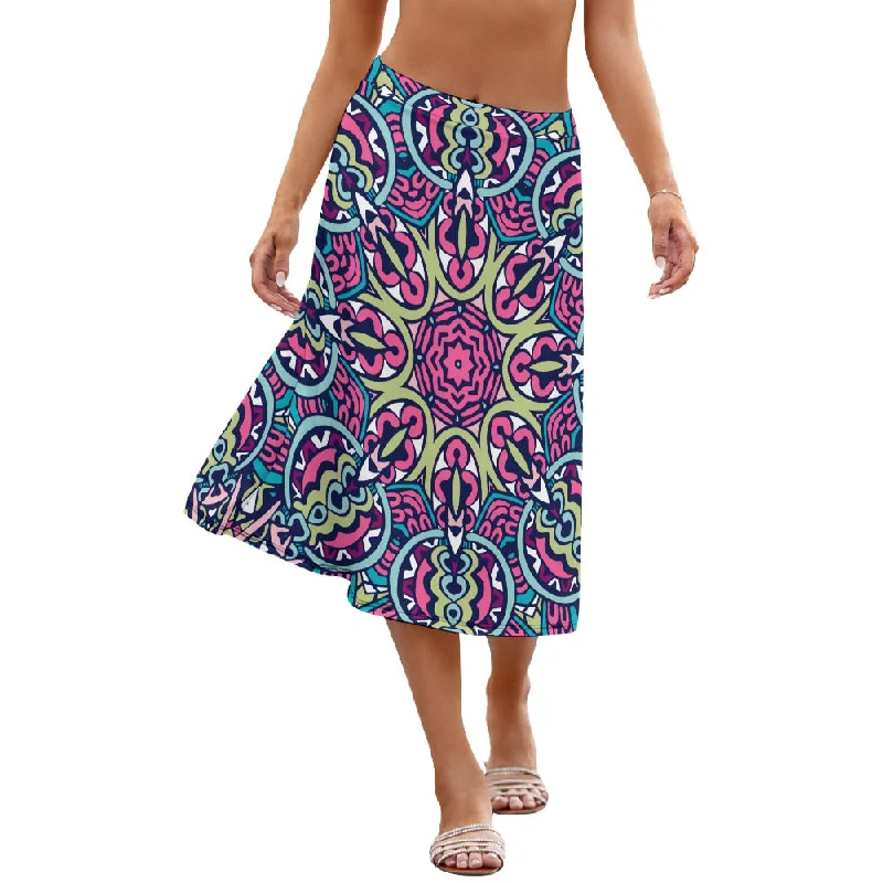 Skirt silk skirt sleek