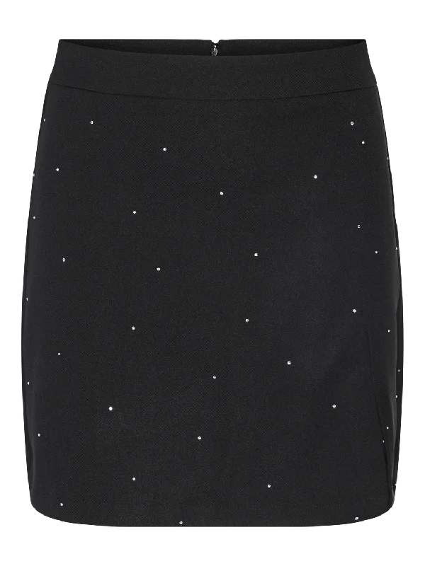 PCPEVA Mini Skirt - Black lace skirt elegant