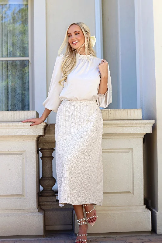 Steal My Heart A-Line Skirt pleated skirt texture
