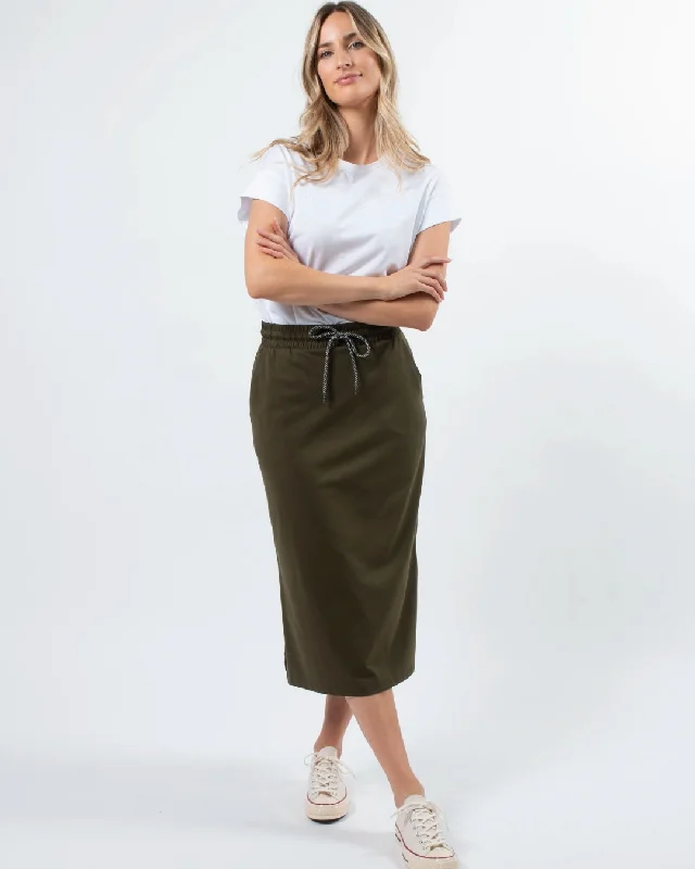 Stella and Gemma Essentials Skirt Khaki spandex blend skirt