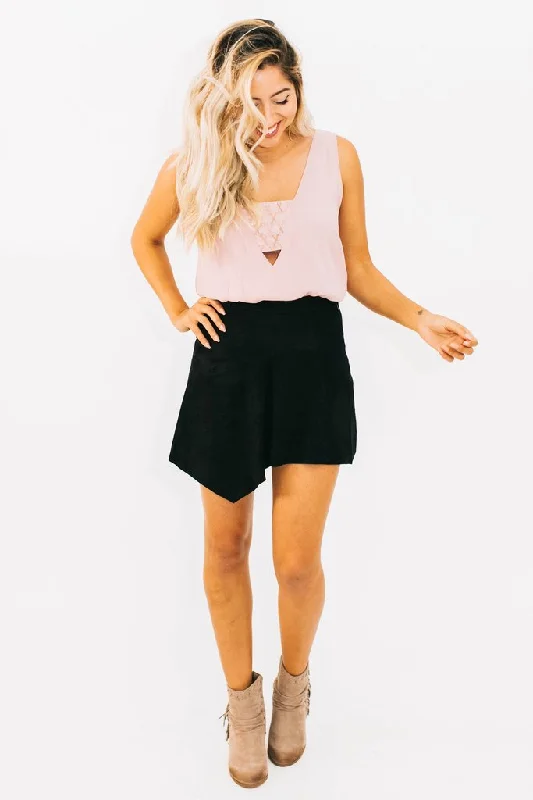 VEGAN SUEDE ASYMMETRICAL SKIRT corduroy skirt durable