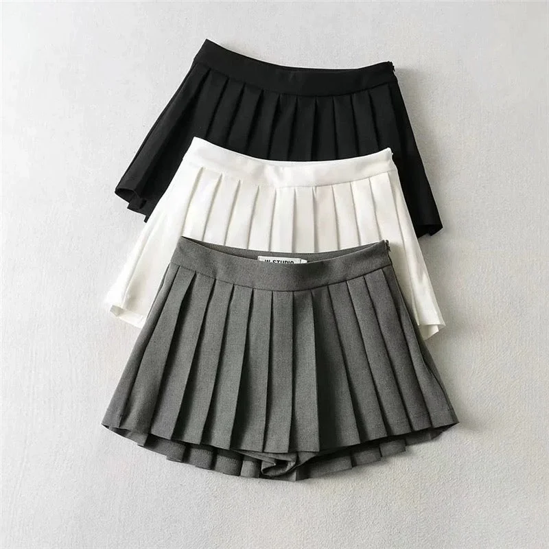 Tenniscore Trendy Short Skirts cashmere skirt soft