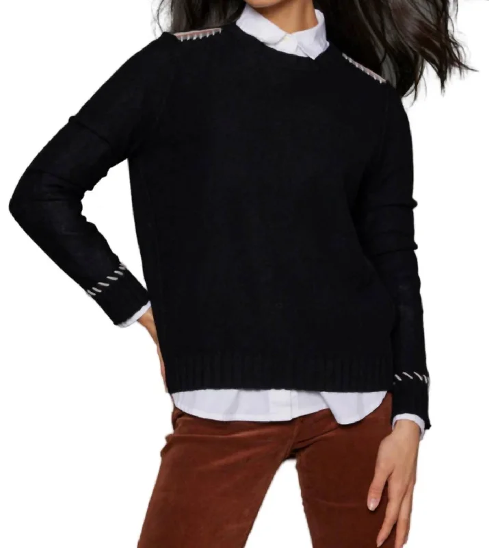 Think Twice Sweater In Onyx Zippered Buttoned Snapped