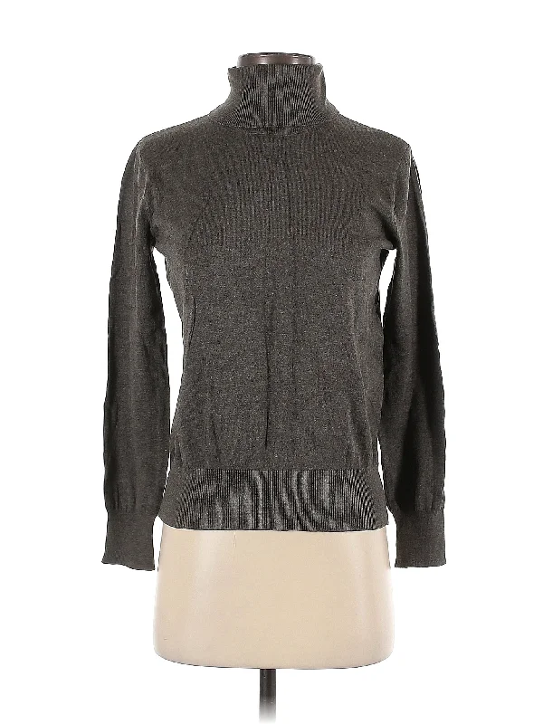 Turtleneck Sweater Front Pockets Side Pockets Patch Pockets