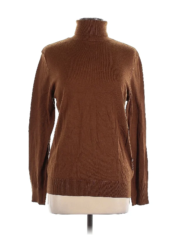 Turtleneck Sweater Real Fur Shearling Chenille